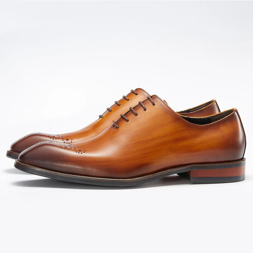 2024 High Quality Handmade Comfortable Casual Wearing-Resist Genuine Leather Shoes for Men Oxford Shoes