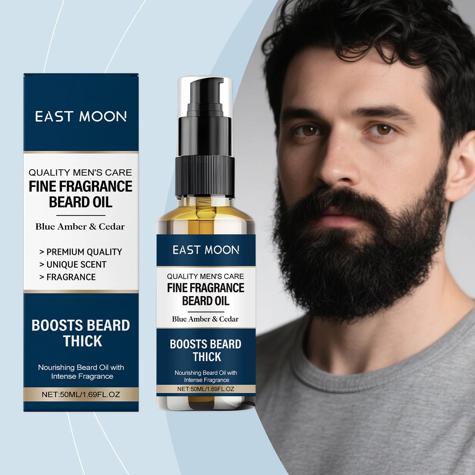 Cedar-Scented Men's Beard Oil–Deep Nourishment,Long-Lasting Fragrance,Tames Frizz,Non-Irritating & Suitable for Sensitive Skin